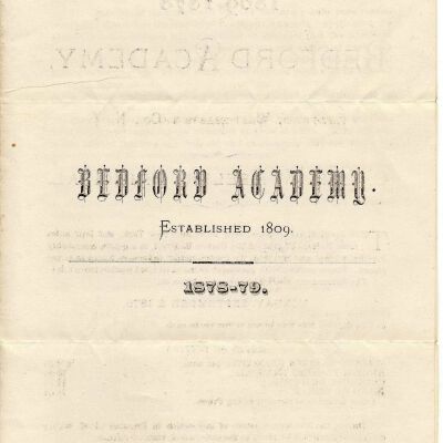 Brochure for Bedford Academy, 1878-79