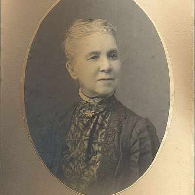 Gertrude Lawrence Chadeayne (Mrs. John) born 1824, died 1907.