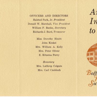 Invitation to join the Bedford Historical Society, circa 1960s