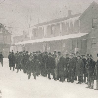 Men at an auction, Old Katonah