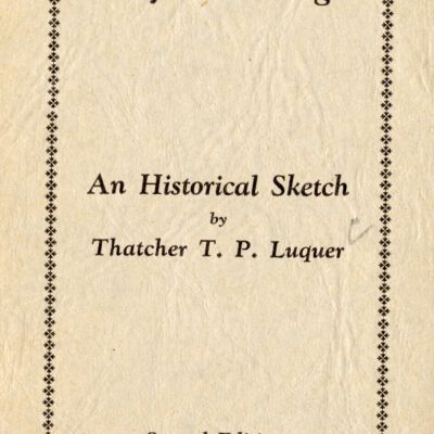 Bedford and Bedford Village A Historical Sketch by Thatcher T. P Luquer Second Edition