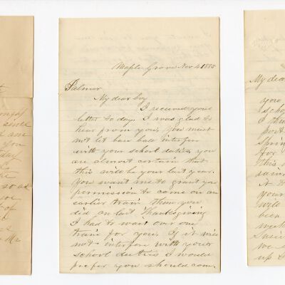 Group of 8 letters written to Palmer Lewis from his parents