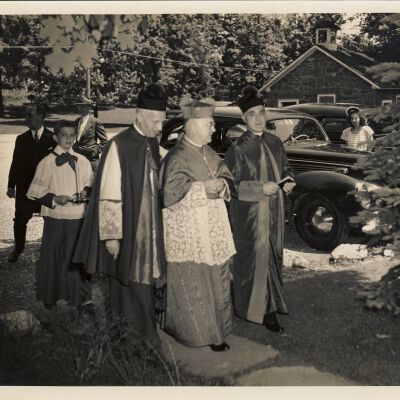 Cardinal Spellman Dedicating St. Patrick's Convent, May 5, 1957