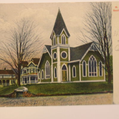 Postcard of M.E. Church in Bedford Station, NY