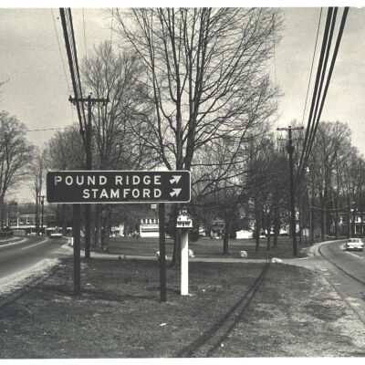 Village Green looking east towards Pound Ridge Road