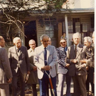 Building the addition on the Post Office, 1976