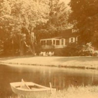 House on pond side