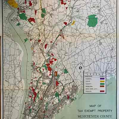 Map of Tax Exempt Properties in Westchester County, 1943