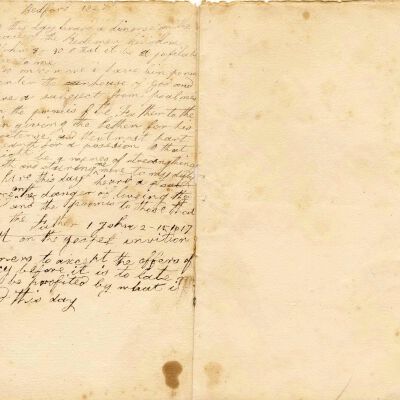 Religious Diary entry dated 1827, from Esther Holmes' bible