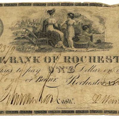 The Bank of Rochester $1 Bank Note, 1827