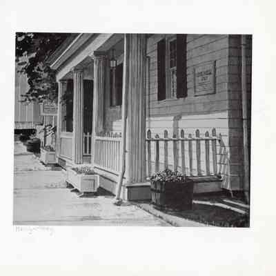 Illustration of Court House by Marilyn Foley