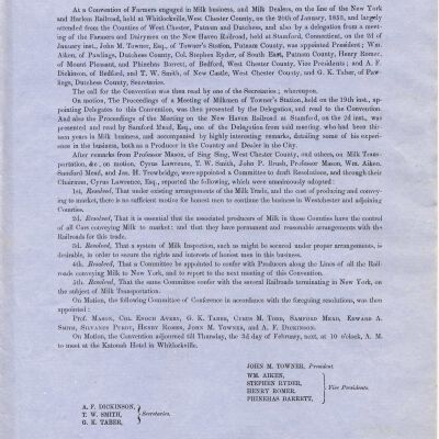 Resolution regarding Milk Transportation