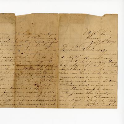 Letter to Plamer Lewis