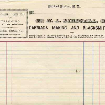 Day Book of Henry L. Birdsall, Carriage Maker and Blacksmith, 1880