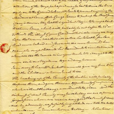 Letter to Maria Rogers from her uncle, Benjamin Isaacs, dated April 6, 1818