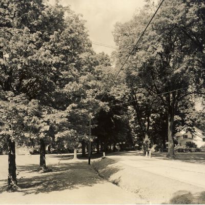 View of Pound Ridge Road, circa 1930