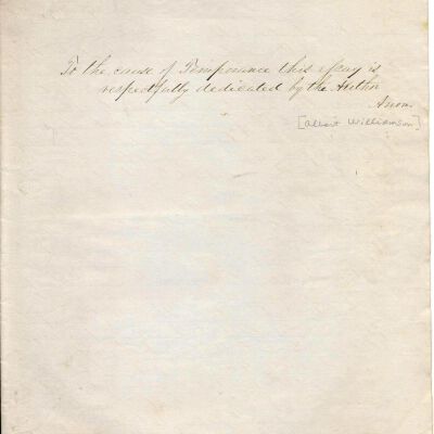 Essay written by Albert Williamson, circa 1849