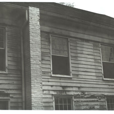 Historical Hall after fire: exterior