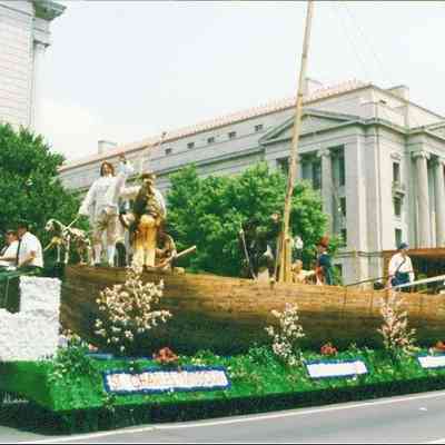 "Discovery" 55 foot keelboat. Replica used by Lewis & Clark Expedition -July 1992