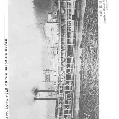 "A pretty boat, saw little of the Missouri River", named the State of Missouri