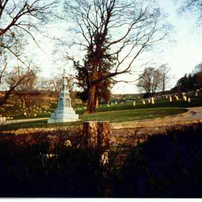 "Civil War Monument" side view, looking west, April 10-11, 1989