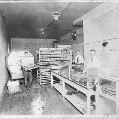 "Bo" Holtschneider in St. Charles Bakery. ca. 1940