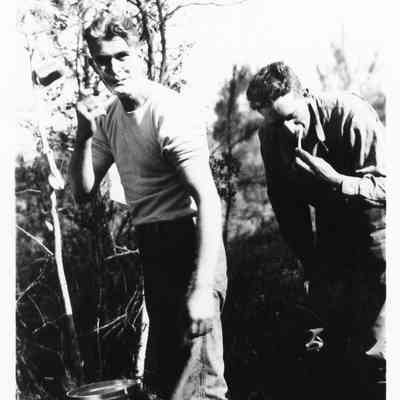 "Me (Vincent Boschert) and Ditmanson a little before chow time" 1940s