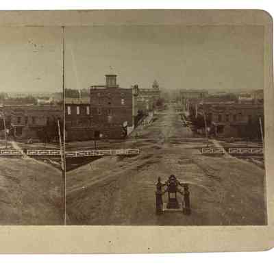 Stereograph of Main Street North View from Capitol (No. 17) - "Popular Series of Southern Views" Series