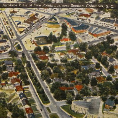 C-143 Airplane View of Five Points, Columbia, S.C.