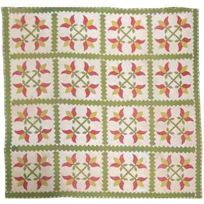Appliqued Tulip Quilt