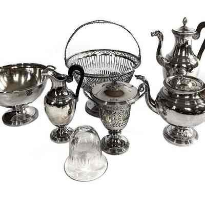 Singleton-Lowndes Silver Tea Service and Storage Box