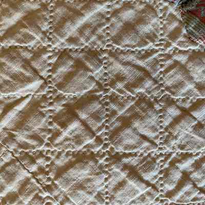 Close-up of fine stitches
