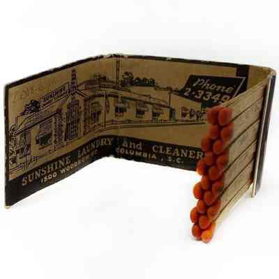 Sunshine Laundry & Cleaners Matchbook