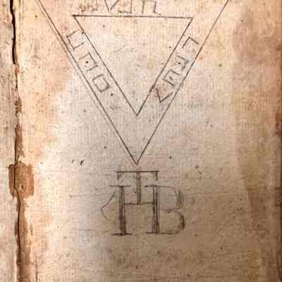 drawing at rear of book