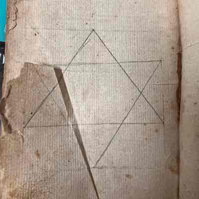 Drawing at rear of book