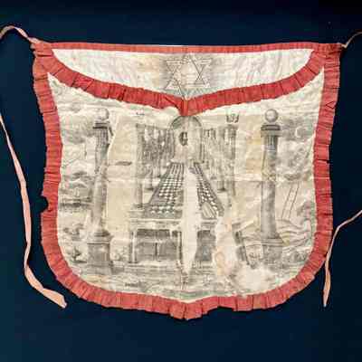 Apron, Craft-Royal Arch with design by Giles Fonda Yates (1796–1859)