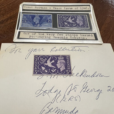 Postage Stamps with Masonic Emblems, British (1946)
