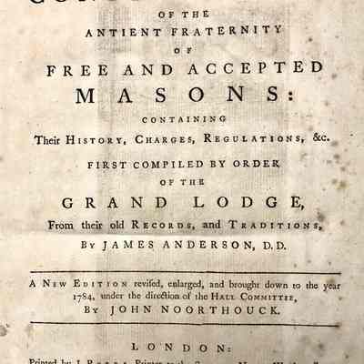 Constitutions of the Antient Fraternity of Free and Accepted Masons (James Anderson, Noorthouck Edition, 1784)