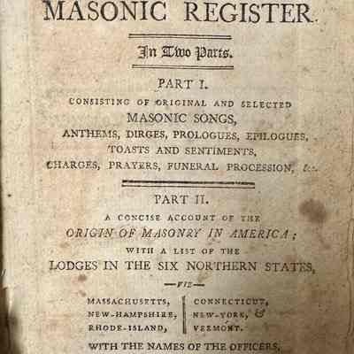 Vocal Companion and Masonic Register In Two parts, The