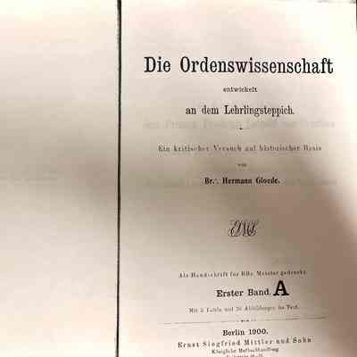 Die Ordenswissenschaft entwickelt an dem Lehrlingsteppich (Vols. A–B Set 1)
