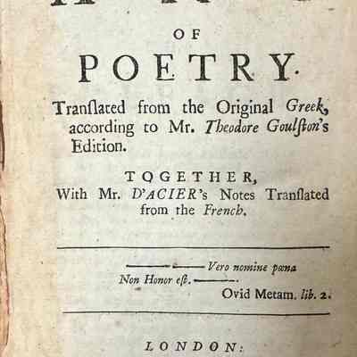 Aristotle's Art of Poetry