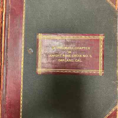 Book of Escutcheons by Edwin A. Sherman for Gethsemane Chapter, Knight Rose Croix No. 5