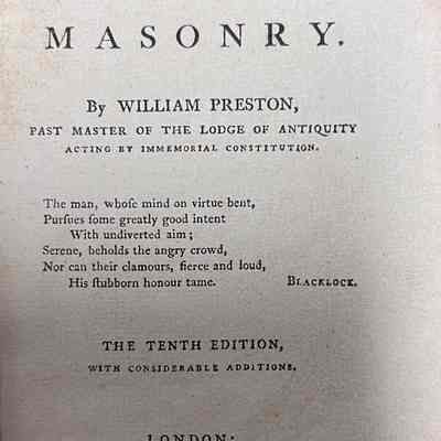 Illustrations of Masonry (1801)