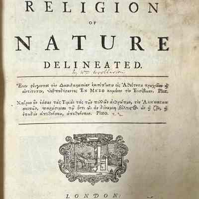 Religion of Nature Delineated