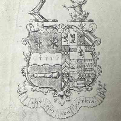 Owner's Bookplate: Captain Simcoe, R.N. (Royal Navy)