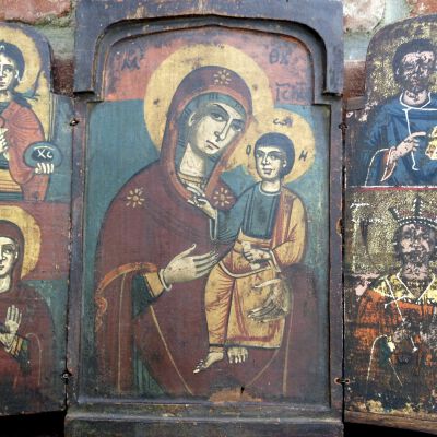 N06 Virgin & Saints Triptych - Turkey