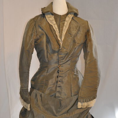 Grey Taffeta Dress