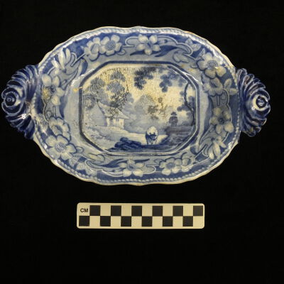 Blue Transfer-Printed Pearlware Platter
