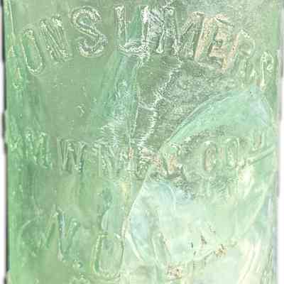 Glass Vessel 8 Light Green Soda Water Bottle