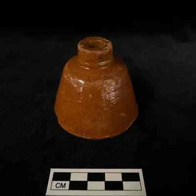 Ceramic Vessel 24 Earthenware/Redware Inkwell